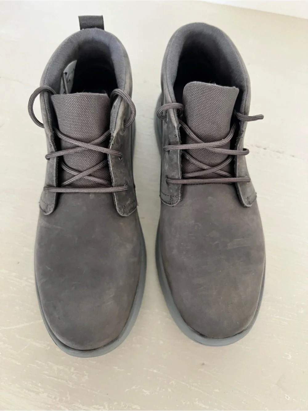 UGG Kids Waterproof Chukka Boots Gray Lace Up Youth Size 5 Leather